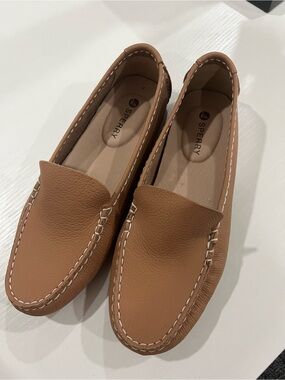 Sperry Women's Tan Leather Slip-On Loafers